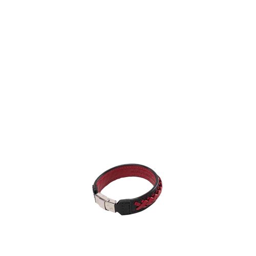 Brazalete tejido incrustado nero rosso lt