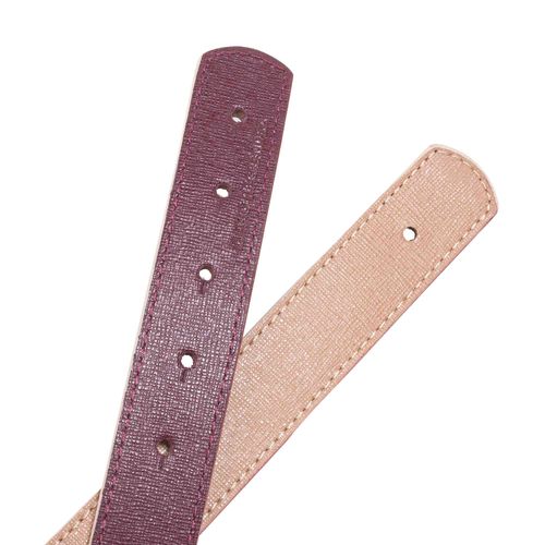 Tira monograma doble faz capuchino burgundy