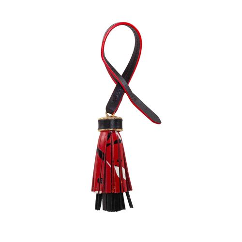 Accesorio llavero borlas mariposas arte rojo Gift
