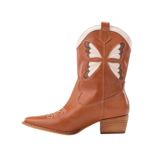Bota palermo caña baja caramelo Glamour