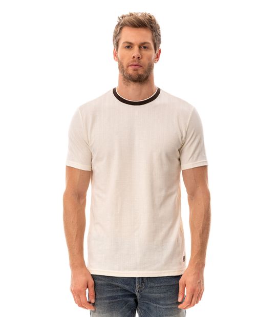 Camiseta con cuello al contraste para hombre