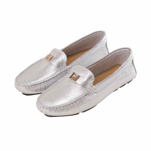 Mocasín driver andina mini plateado MH Mocs