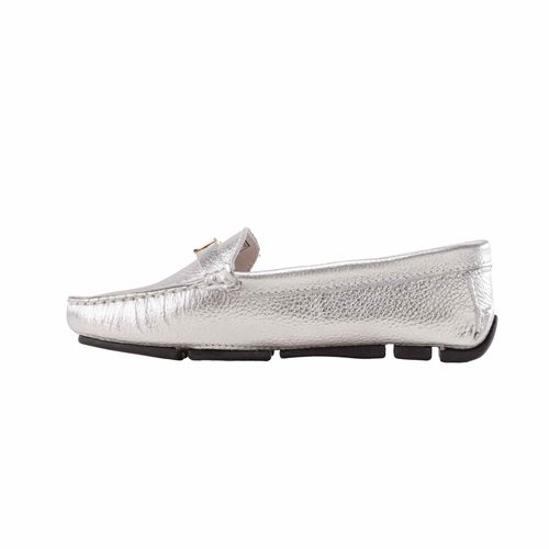 Mocasín driver andina mini plateado MH Mocs