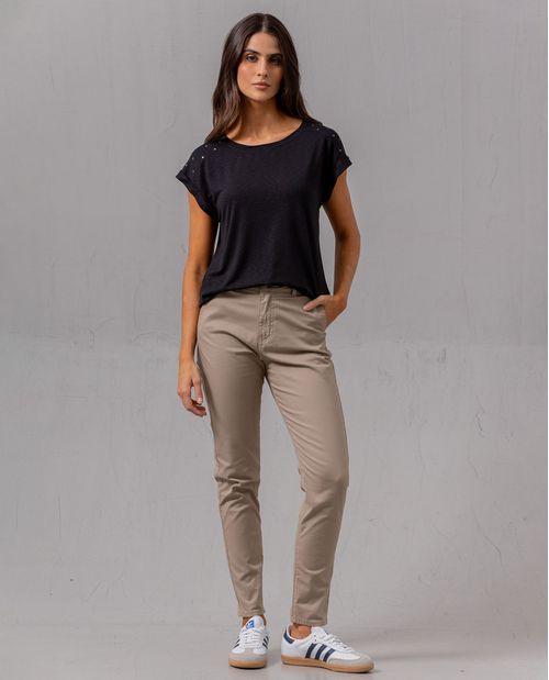 Camiseta con apliques para mujer