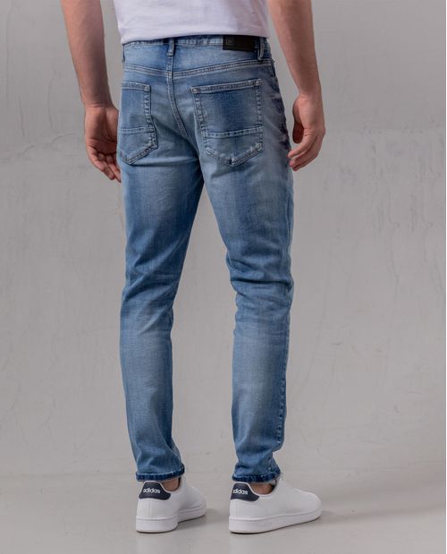 Jean Super Slim con desgastes para hombre