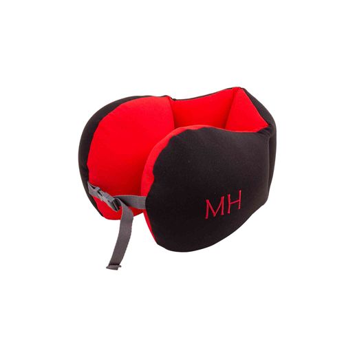 Almohada con micro perlas negro rojo Explora