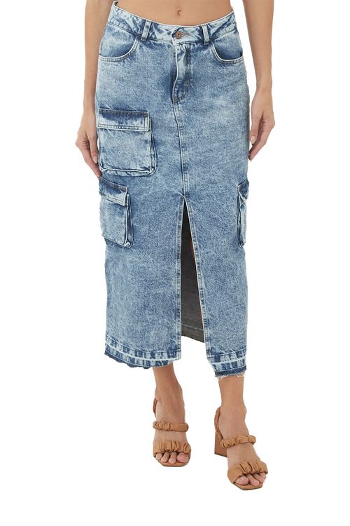 Falda Larga Azul para mujer Tara