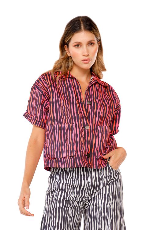Camisa Zebra Fucsia para mujer Hatty
