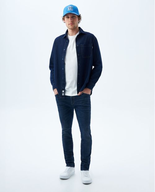 Jean Skinny tono oscuro