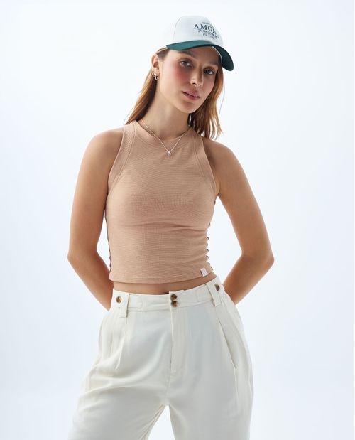 Camiseta manga sisa para mujer