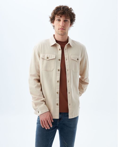 Camisa de tela fluida para hombre