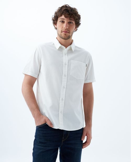Camisa con bolsillo de parche para hombre