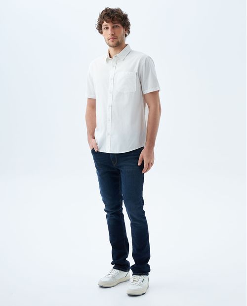 Camisa con bolsillo de parche para hombre