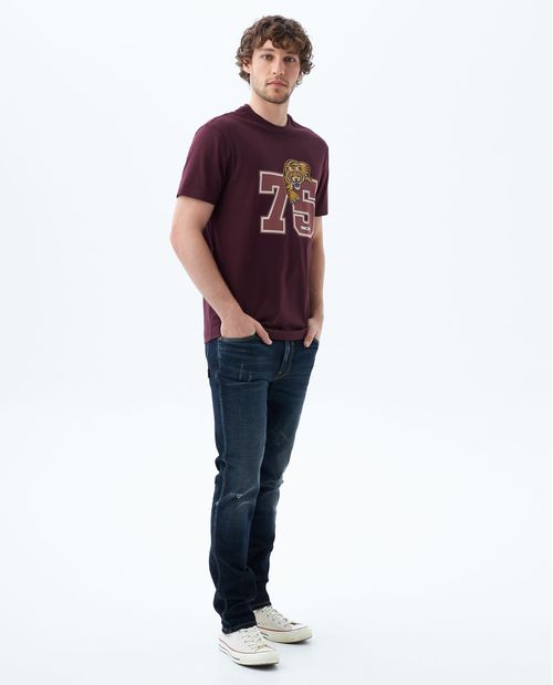 Camiseta slim manga corta para hombre