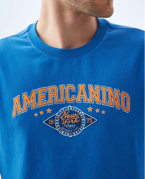 Camiseta manga corta con estampado para hombre