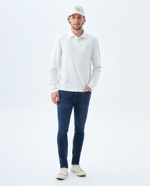 Jean skinny con tallones para hombre