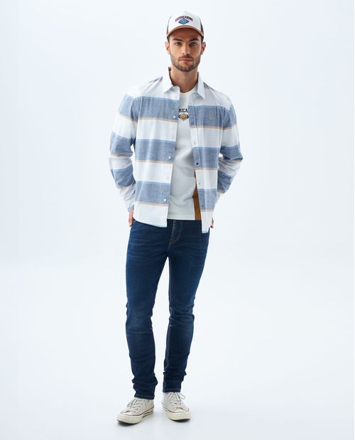 Camiseta con estampado frontal para hombre