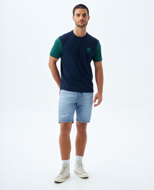 Camiseta en bloques de color para hombre