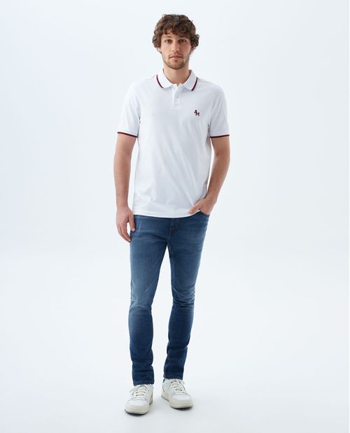Jean Tapered tiro medio para hombre