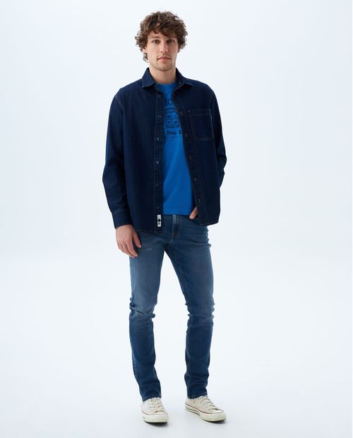 Camiseta Slim manga corta para hombre