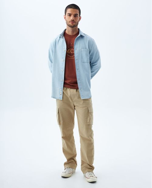 Camiseta Slim manga corta para hombre