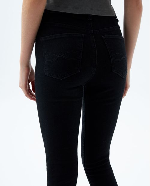 Jean Jegging en black denim para mujer