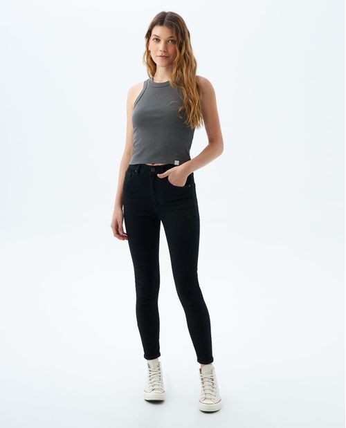 Jean Jegging en black denim para mujer