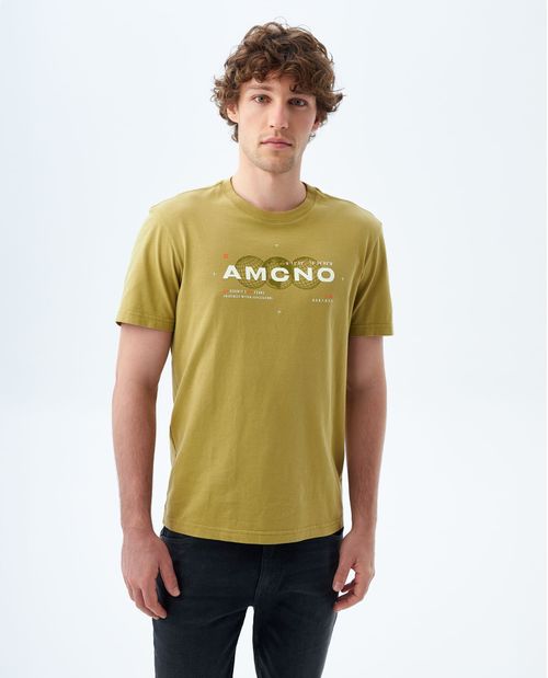 Camiseta con diseño en frente para hombre