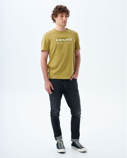 Camiseta con diseño en frente para hombre