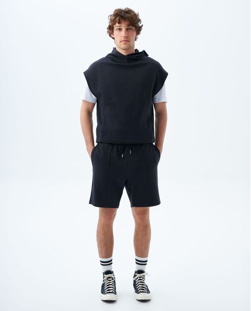 Bermuda tipo jogger en burda para hombre
