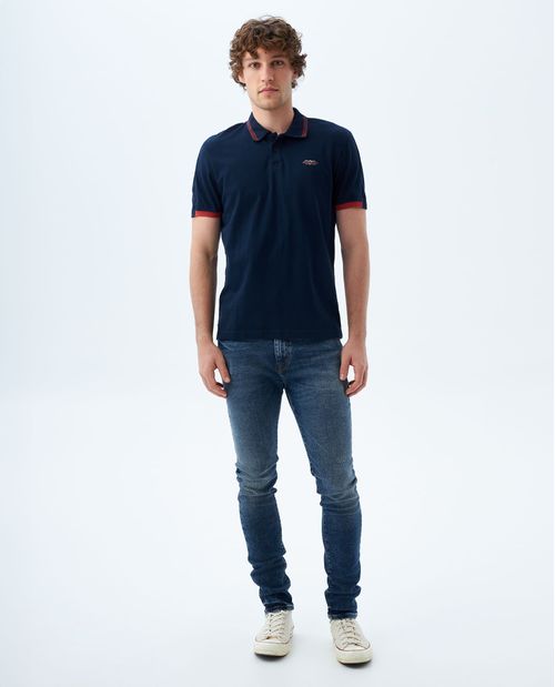 Polo con estampado localizado para hombre