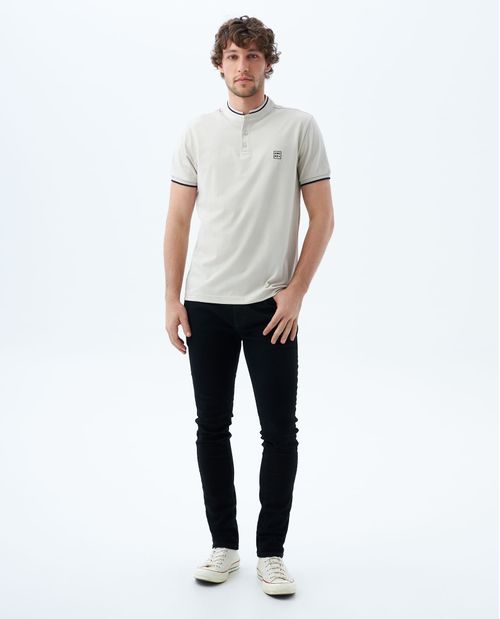 Polo con aplique punto corazón para hombre