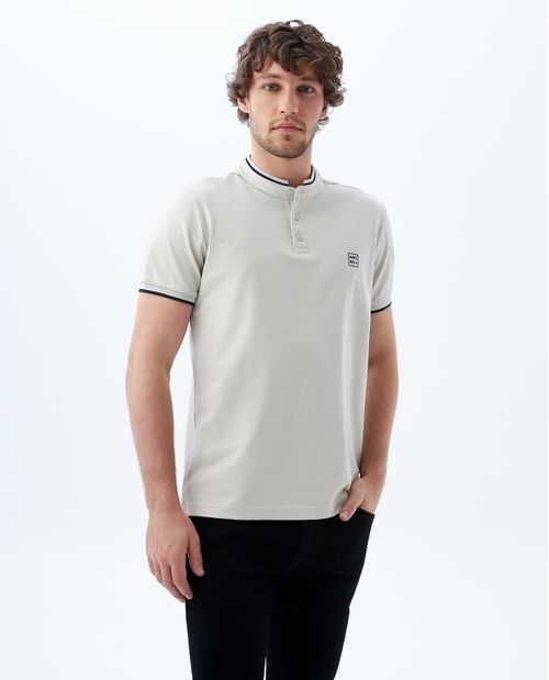 Polo con aplique punto corazón para hombre