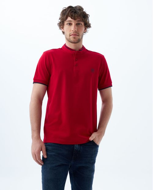 Polo con aplique punto corazón para hombre