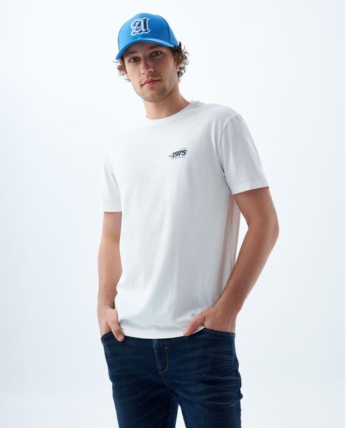 Camiseta slim manga corta para hombre
