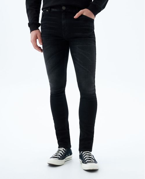Jean Tapered tono negro para hombre