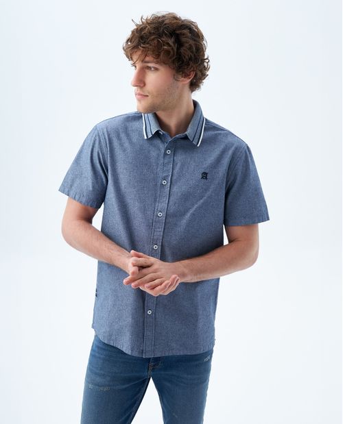 Camisa cuello polo tejido para hombre