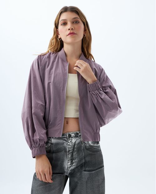 Chaqueta bomber manga amplia para mujer
