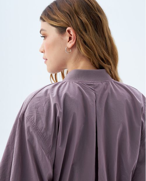 Chaqueta bomber manga amplia para mujer