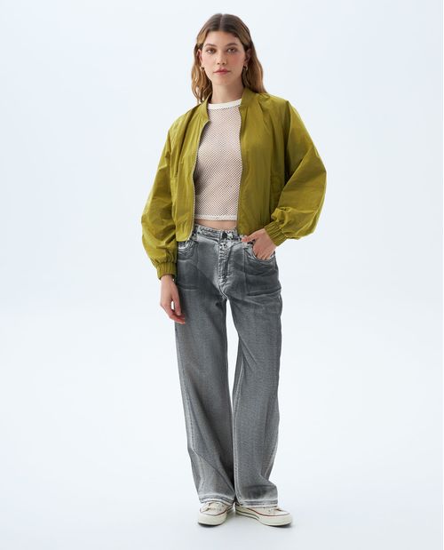 Chaqueta bomber manga amplia para mujer
