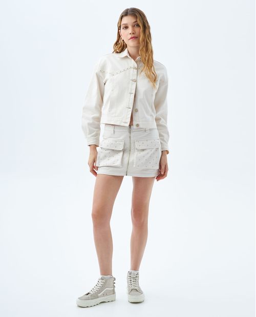 Chaqueta Trucker con taches para mujer