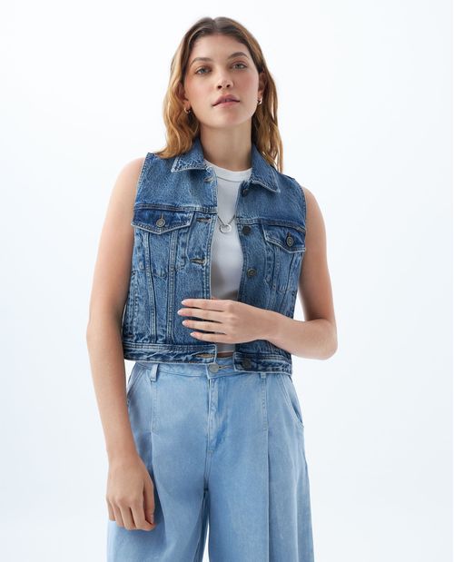 Chaleco estilo Trucker para mujer