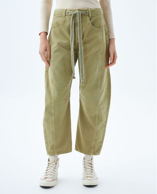 Pantalón baggy con cortes laterales para mujer