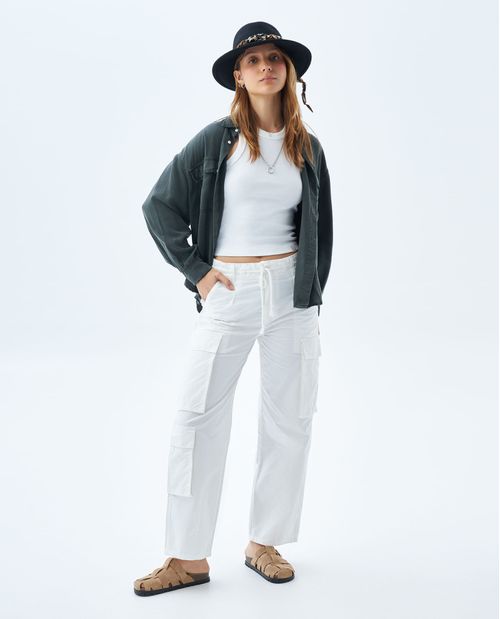 Pantalón cargo bota recta para mujer