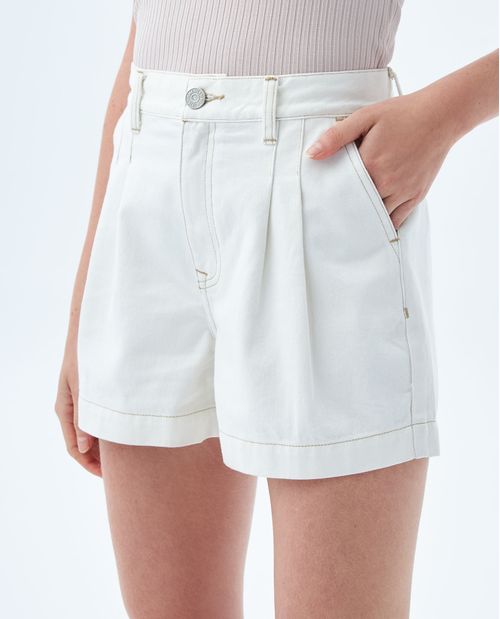 Short de tiro medio claro para mujer