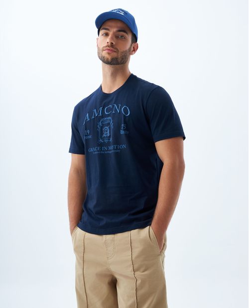Camiseta cuello redondo en rib para hombre