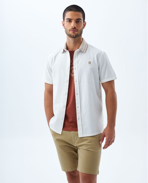 Camisa cuello polo tejido para hombre