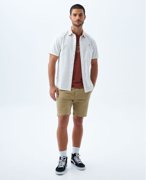 Camisa cuello polo tejido para hombre