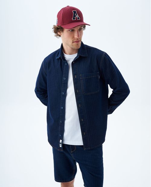 Camisa manga larga de rayas para hombre