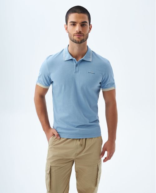 Polo con estampado localizado para hombre